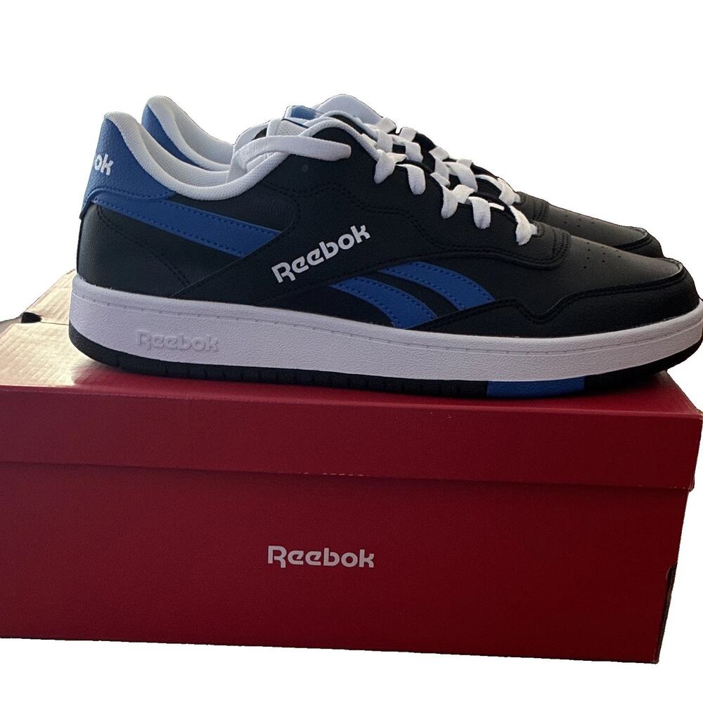Reebok BB 1000 Basketball Shoes Black White Blue Men's Size 10 New In Box